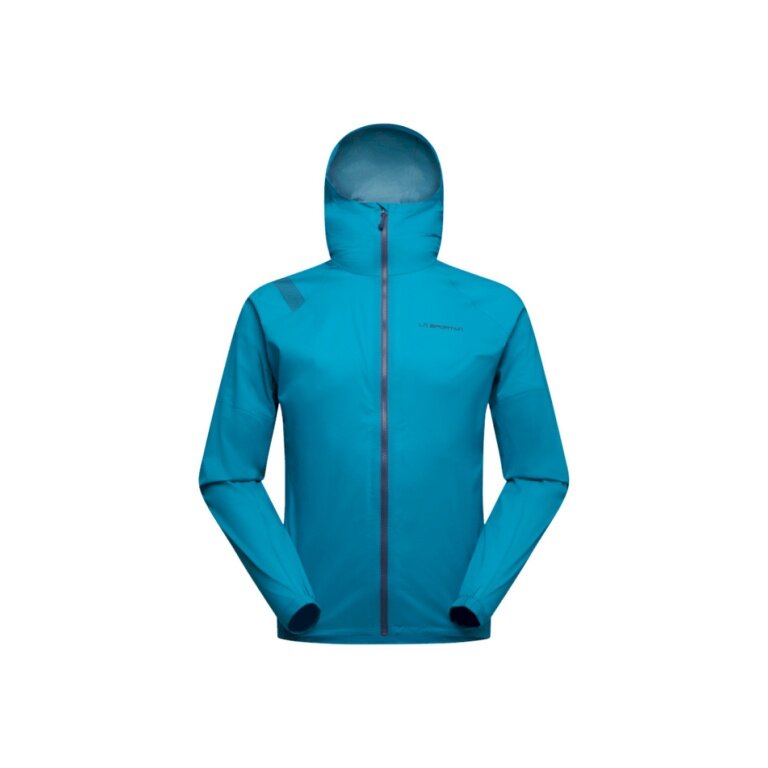 La Sportiva Trail Running Jacket Pocketshell (Hard Shell, waterproof) blue men's