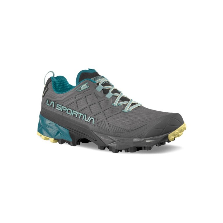 La Sportiva Akyra II GTX Trail Running Shoes (waterproof, for long distances) 2026 carbon grey/blue ladies