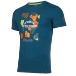 La Sportiva Hiking/Leisure Tshirt Volumes (Cotton) storm blue Men
