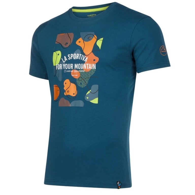 La Sportiva Hiking/Leisure Tshirt Volumes (Cotton) storm blue Men