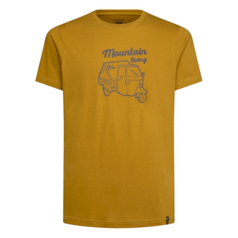 La Sportiva Hiking/Recreation T-shirt Ape - Mountain Living - (Cotton) savannah yellow Men's