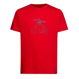 La Sportiva Hiking/Recreation T-shirt Cinquecento - Out of Office - (Cotton) red Men's