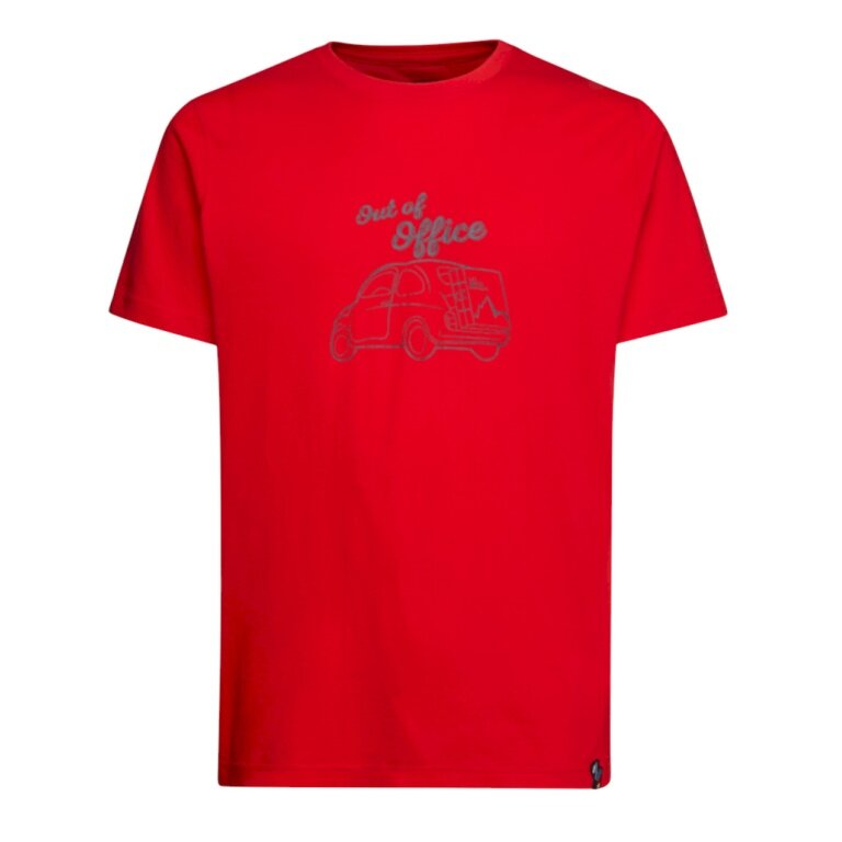 La Sportiva Hiking/Recreation T-shirt Cinquecento - Out of Office - (Cotton) red Men's