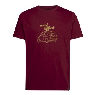La Sportiva Hiking/Recreation T-shirt Cinquecento - Out of Office - (Cotton) burgundy Men's