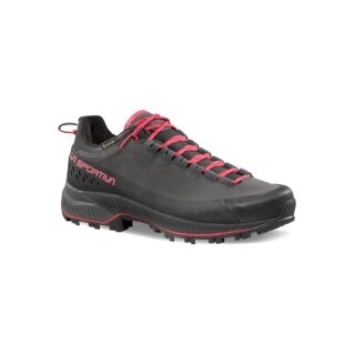 La Sportiva TX5 Evo GTX Hiking Shoes (Approach, Nubuck Leather, Waterproof) Carbon Grey/Red Ladies