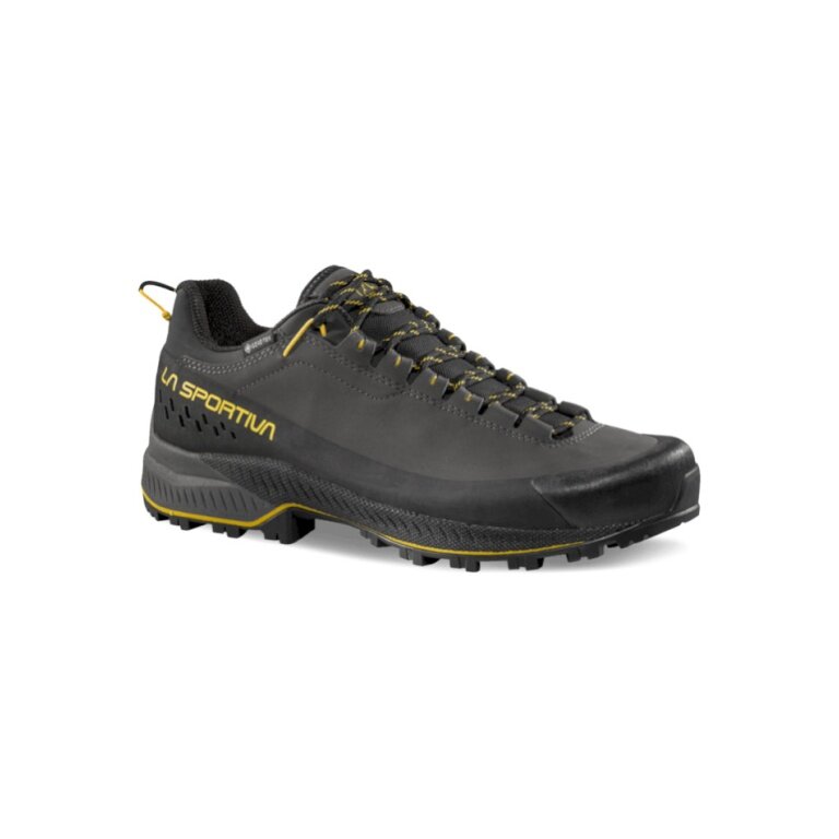 La Sportiva TX5 Evo GTX Hiking Shoes (Approach, Nubuck Leather, Waterproof) Carbon Grey/Yellow Men's