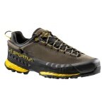 La Sportiva Hiking Shoes TX 5 Low GTX (Nubuck Leather, Approach, Waterproof) Carbon Grey/Yellow Men's