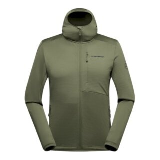 La Sportiva Fleece Jacket Chill Thermal Hoody (with hood, breathable) dark green men's