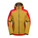 La Sportiva Softshell Jacket Crossridge Evo Shell (Hard Shell, for Ski Touring, Waterproof) savannah yellow/red Men's