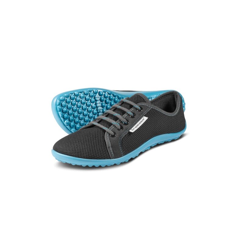 Leguano Barefoot Shoes Sneakers Active (flexible sole) anthracite grey/blue