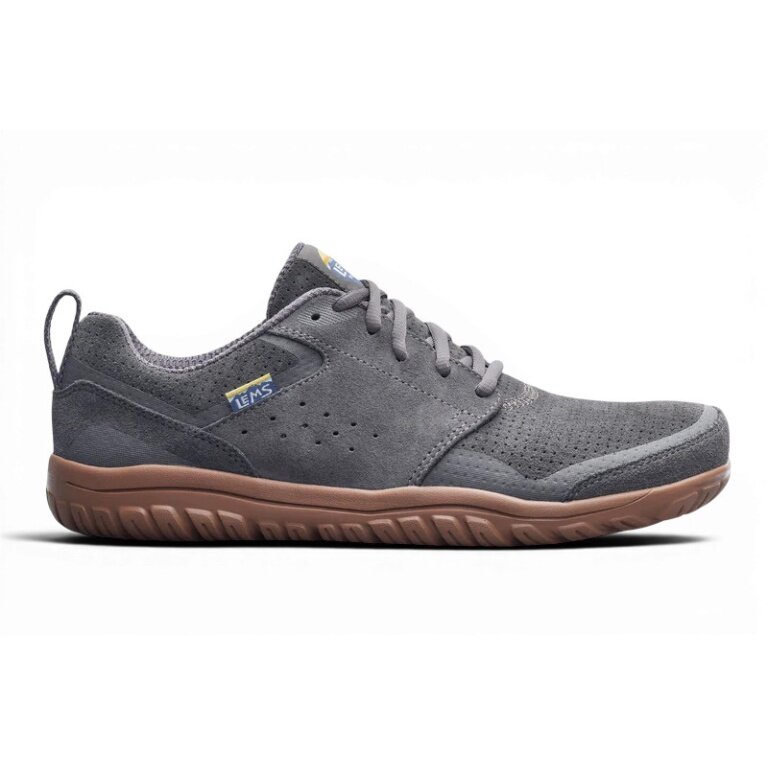 Lems Barefoot Shoes Primal Zen Suede (Suede, Zero Drop, wide toe box) grey