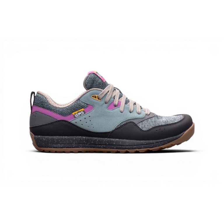 Lems Minimal Hiking Shoes Trail Blazer (Zero Drop, wide toe box) grey/blue/purple