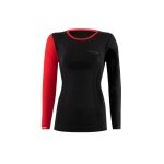 Lenz Functional Underwear Long Sleeve Merino 6.0 Round Neck Black/Red Women