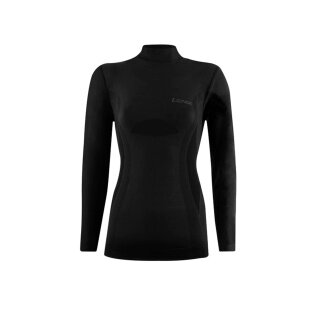 Lenz Functional Underwear Long Sleeve Shirt Merino 6.0 Stand-up Collar Black Women