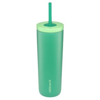 LifeStraw Go Steel Tumbler Insulated Stainless Steel with Water Filter, with Straw - green - 500 ml