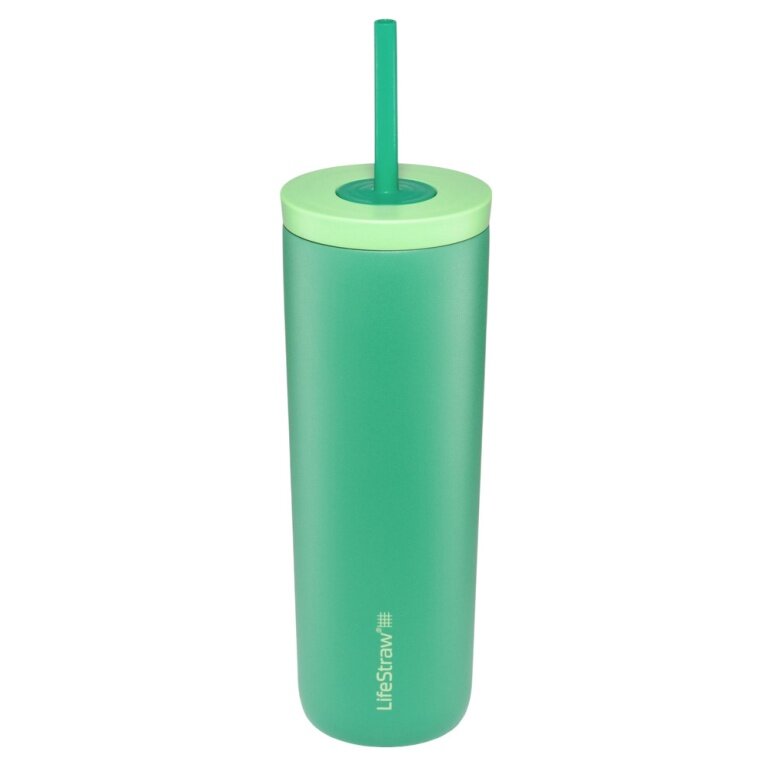 LifeStraw Go Steel Tumbler Insulated Stainless Steel with Water Filter, with Straw - green - 500 ml