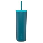 LifeStraw Go Steel Tumbler Insulated Stainless Steel with Water Filter, with Straw - teal blue - 500 ml