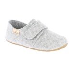 Living Kitzbuhel Slippers Velcro Model Felt (90% Wool) Plain fog gray Children