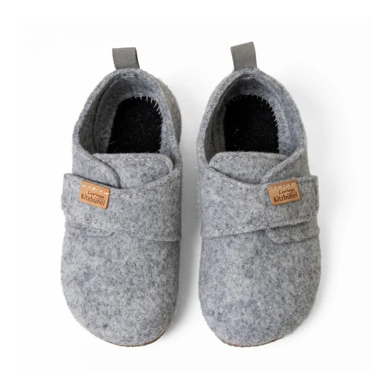 Living Kitzbühel Slippers Franzi Felt Plain Kids Light Grey Toddlers (23-30)