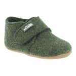 Living Kitzbühel Slippers Velcro Model Felt (rec. Wool) - High Shaft - Solid Colour Kids Green Children (27-30)
