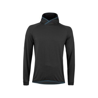 Löffler Hooded Merino Transtex Sweatshirt (thermal insulation, breathable) black men's