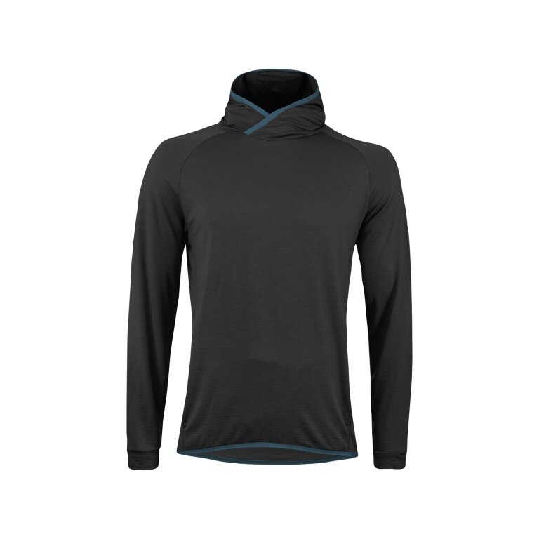 Löffler Hooded Merino Transtex Sweatshirt (thermal insulation, breathable) black men's