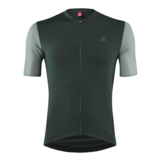Löffler Bicycle Shirt Bike Jersey Skys Clear Mid (Full-Zip, elastic, quick-drying) forest green Men's