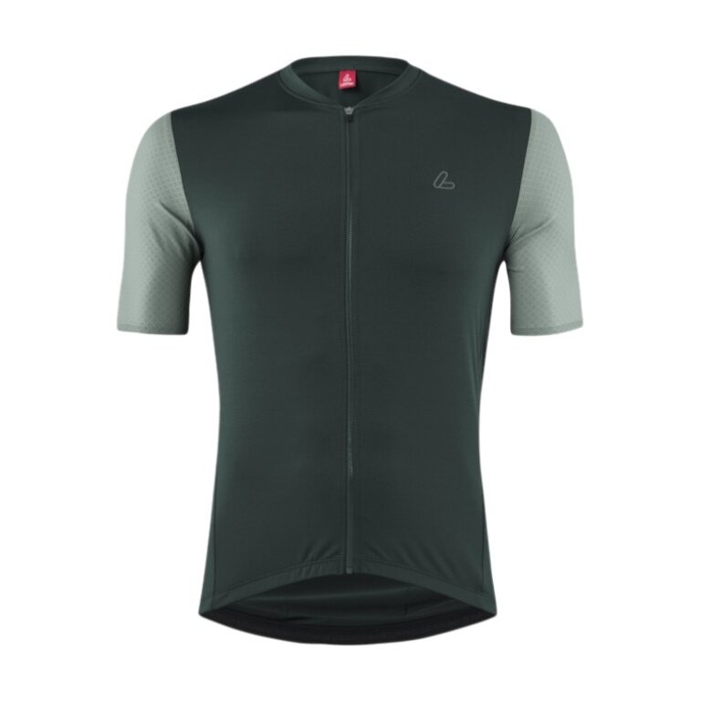 Löffler Bicycle Shirt Bike Jersey Skys Clear Mid (Full-Zip, elastic, quick-drying) forest green Men's