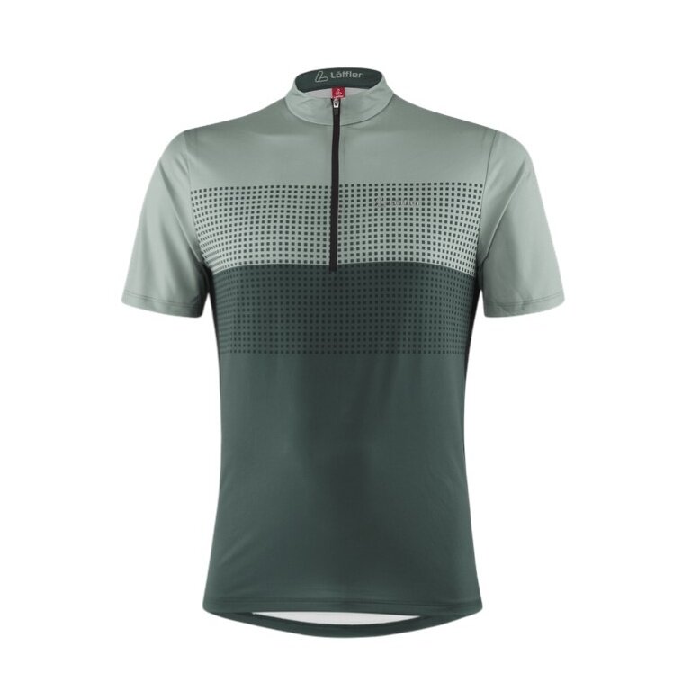Löffler Bicycle Shirt Bike Sparta (Half-Zip, elastic, quick-drying) green men's