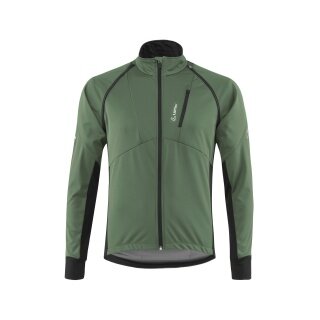 Löffler Bicycle Jacket Bike Zip-Off San Remo AB Light (Softshell, windproof, breathable) pine green men's