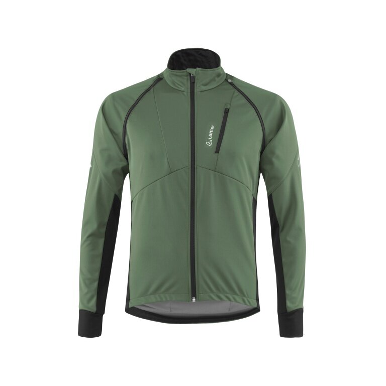 Löffler Bicycle Jacket Bike Zip-Off San Remo AB Light (Softshell, windproof, breathable) pine green men's