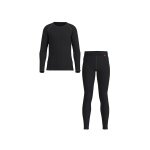 Löffler Functional Underwear Set Long Transtex® Warm (Long Sleeve Shirt and Long Trousers) Black Children