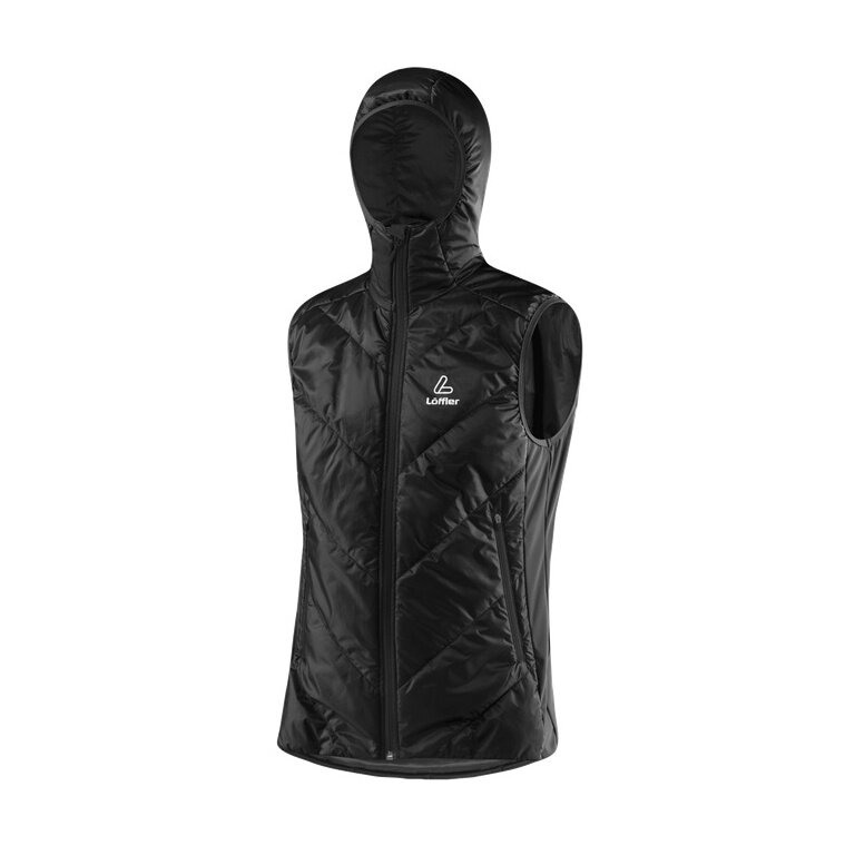 Löffler Insulation Vest PL60 with Hood (windproof, Primaloft® Gold Insulation) black men's