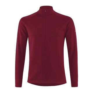 Löffler Long Sleeve Shirt Transtex Merino Midlayer (Half-Zip, thermal insulation) merlot Men's