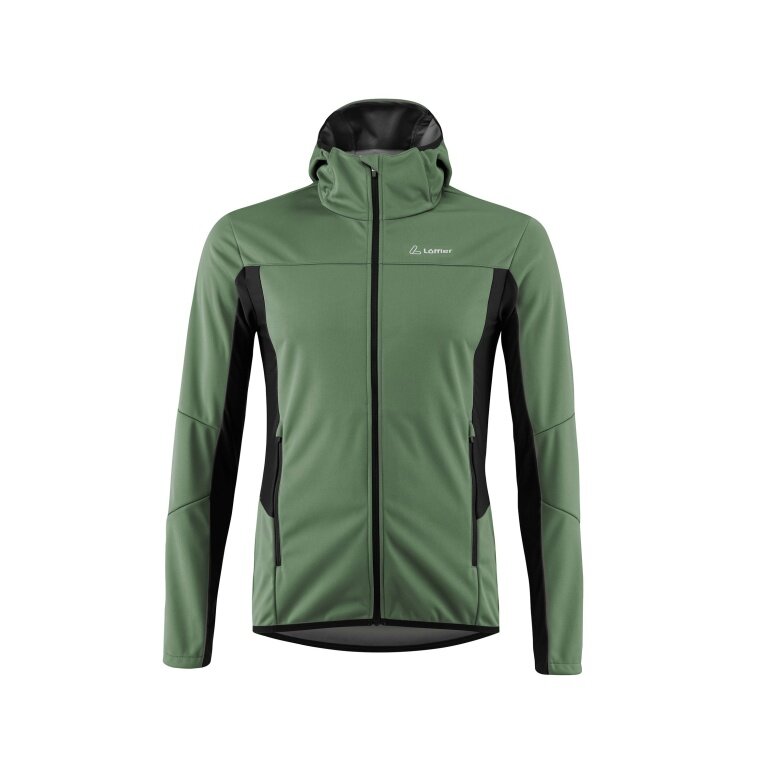 Löffler Softshell Jacket Hooded North AB Light (windproof, thermal insulating) pine green men's