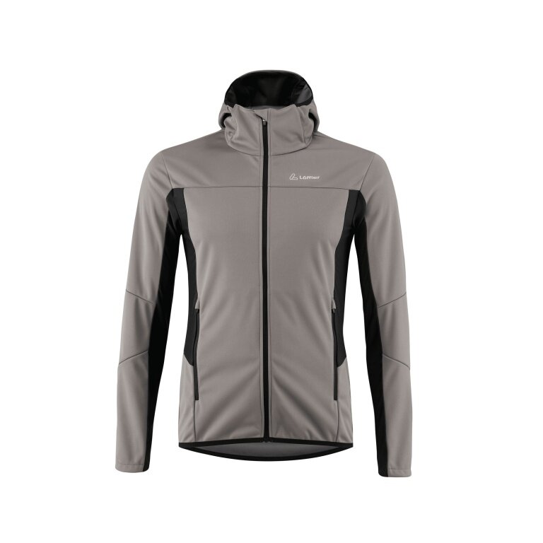 Löffler Softshell Jacket Hooded North AB Light (windproof, thermal insulating) grey men's