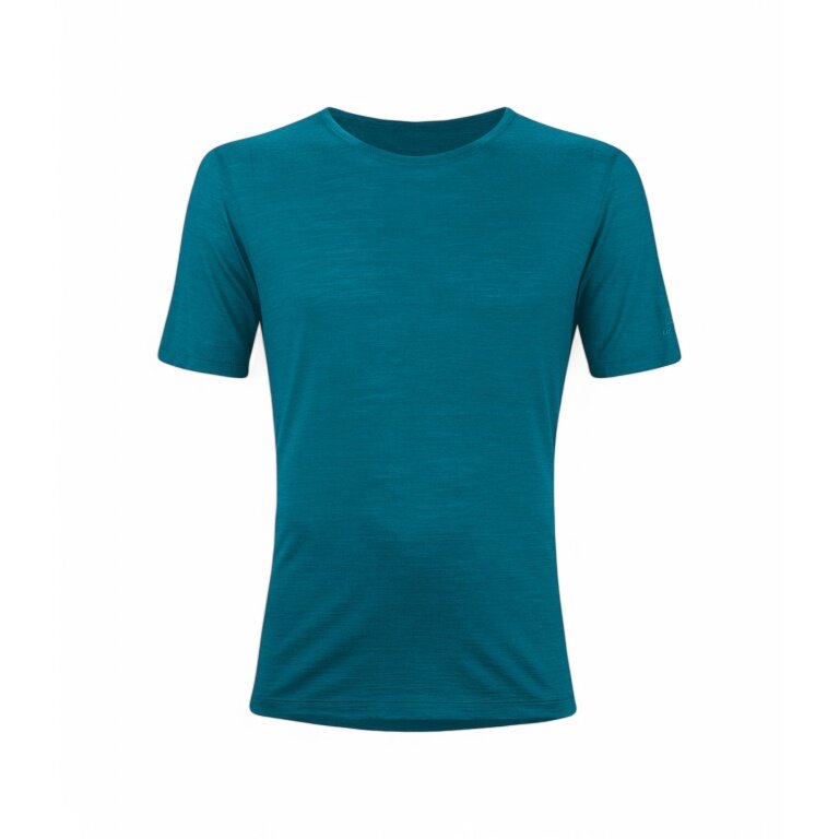 Löffler Hiking/Recreational T-shirt Merino-Tencel (Merino wool, breathable) coral blue Men's