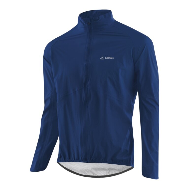 Löffler Bicycle Jacket Bike WPM Pocket (windproof, waterproof, lightweight) navy blue men's