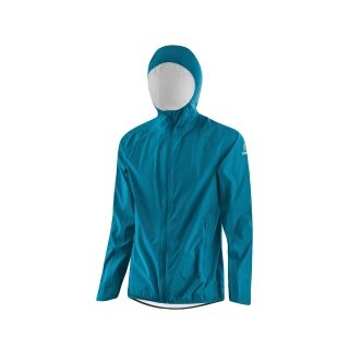 Löffler Hooded Jacket WPM Pocket (water-repellent, windproof) blue men's