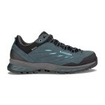 Lowa Hiking Shoes Delago GTX Low (Trekking, Split Leather-Textile, Waterproof) Petrol/Aquamarine Women
