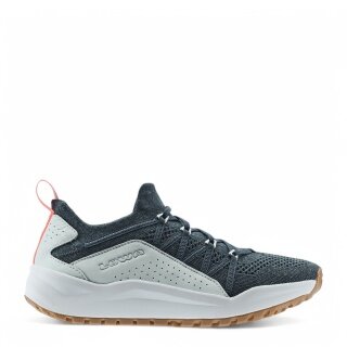 Lowa Everyday Travel Shoes Kaloya Knit (Textile/Smooth Leather) navy blue/white Men's