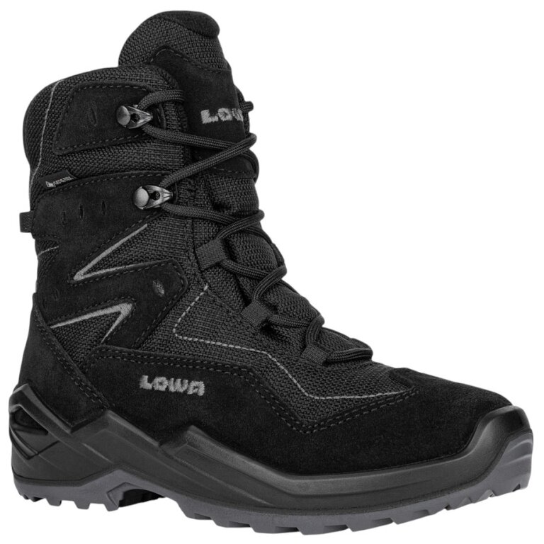 Lowa Winter Boots Lino Hi GTX (Suede/Textile, waterproof) black/grey toddlers