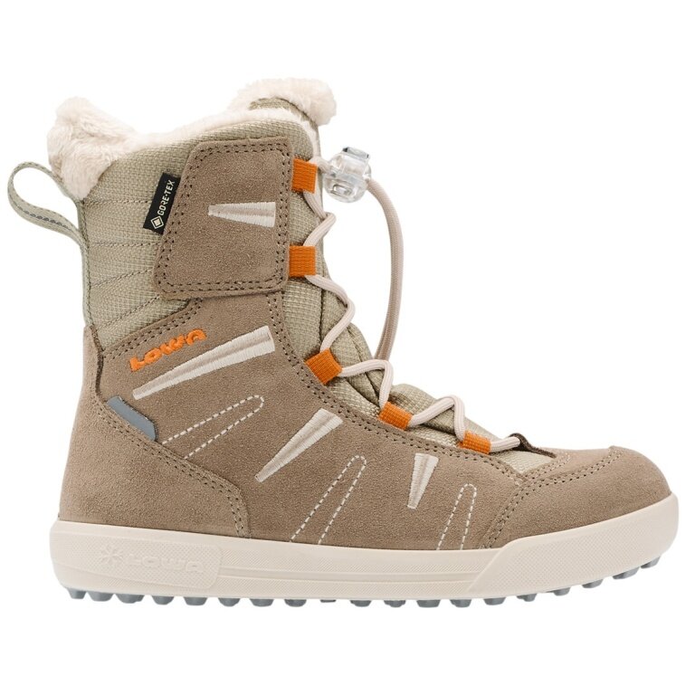 Lowa Winter Boots Lucy 2 High GTX (Suede/Textile, waterproof) sand brown/orange toddlers
