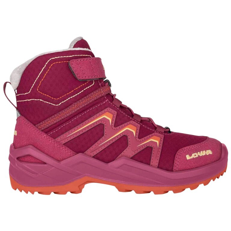 Lowa Winter Shoes Maddox Warm Mid GTX (Textile/Synthetic, waterproof) 2025 berry/orange children