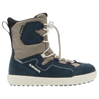 Lowa Raik 2 High GTX Winter Boots (Suede/Textile, waterproof) navy blue/dune toddlers