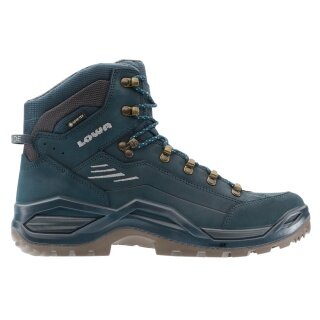 Lowa Renegade EVO Mid GTX Hiking Boots (All-Terrain, Nubuck Leather, Waterproof) navy blue/grey Men's
