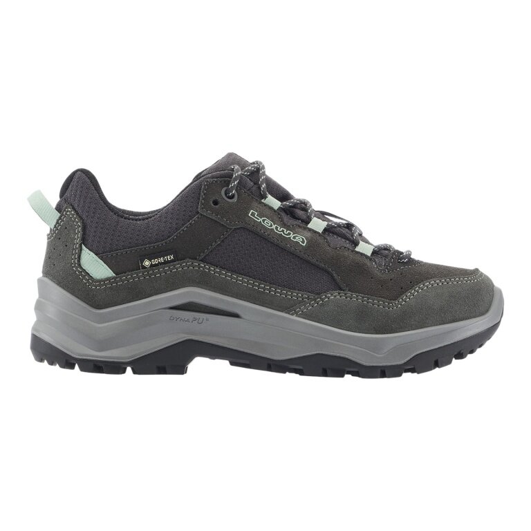 Lowa Ventierra LO GTX Hiking Shoes (Suede/Textile, waterproof) grey/smoke green ladies