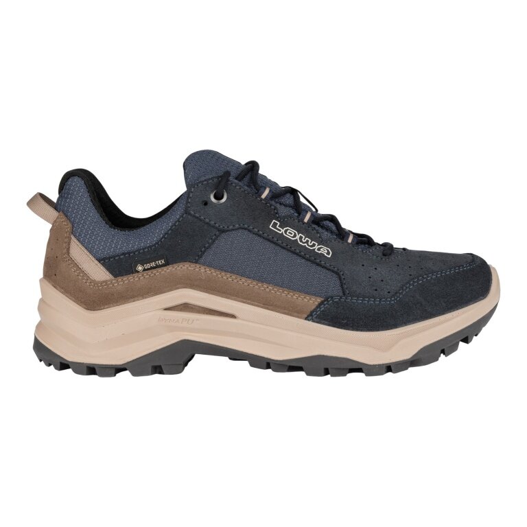Lowa Ventierra LO GTX Hiking Shoes (Suede/Textile, waterproof) navy blue/dune Men's