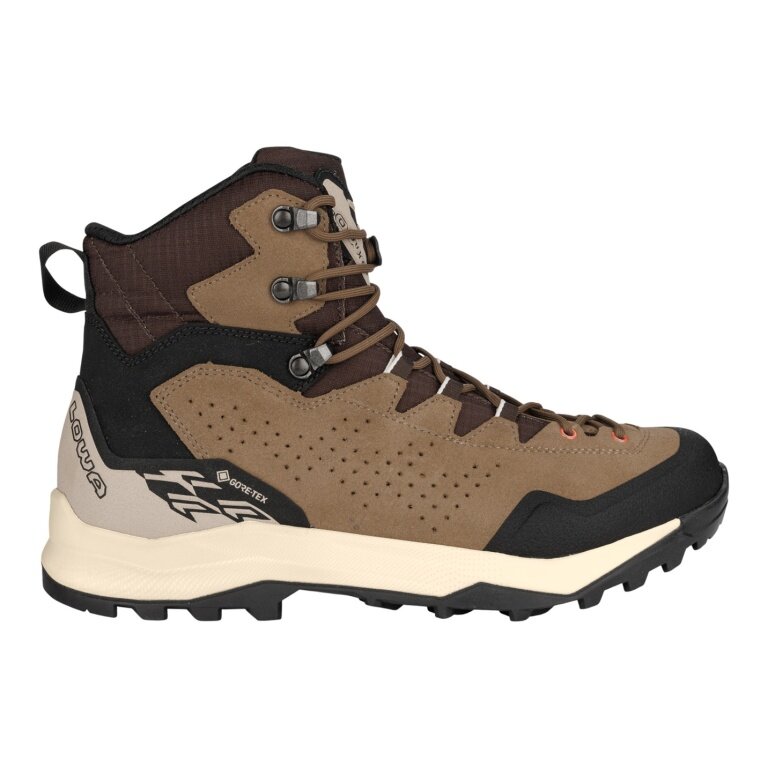 Lowa Explorer Mid GTX Hiking Shoes (Trekking, Suede/Textile, Waterproof) humus/brown Men's