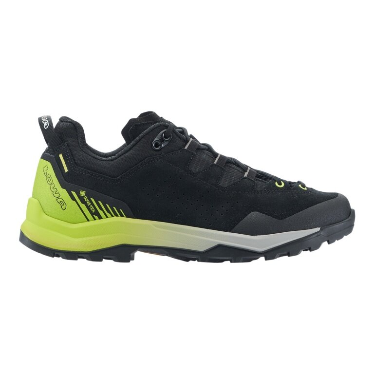 Lowa Explorer LO GTX Hiking Shoes (Trekking, Suede/Textile, Waterproof) black/lime Men's